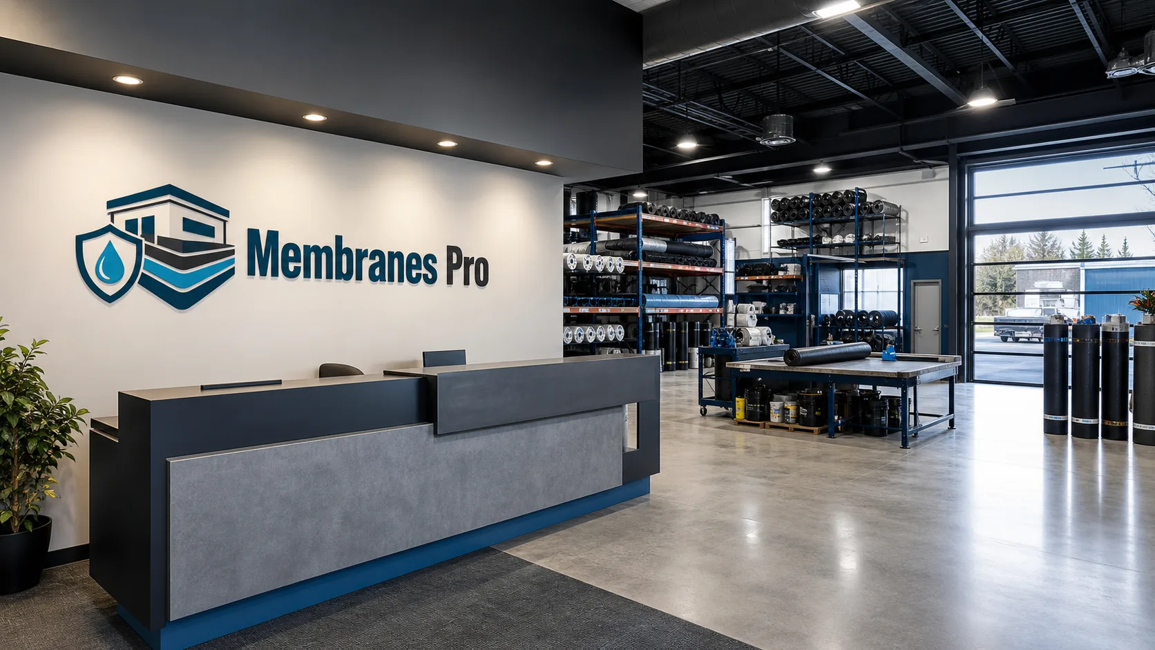 Salle de montre et bureau d'une entreprise d'étanchéité