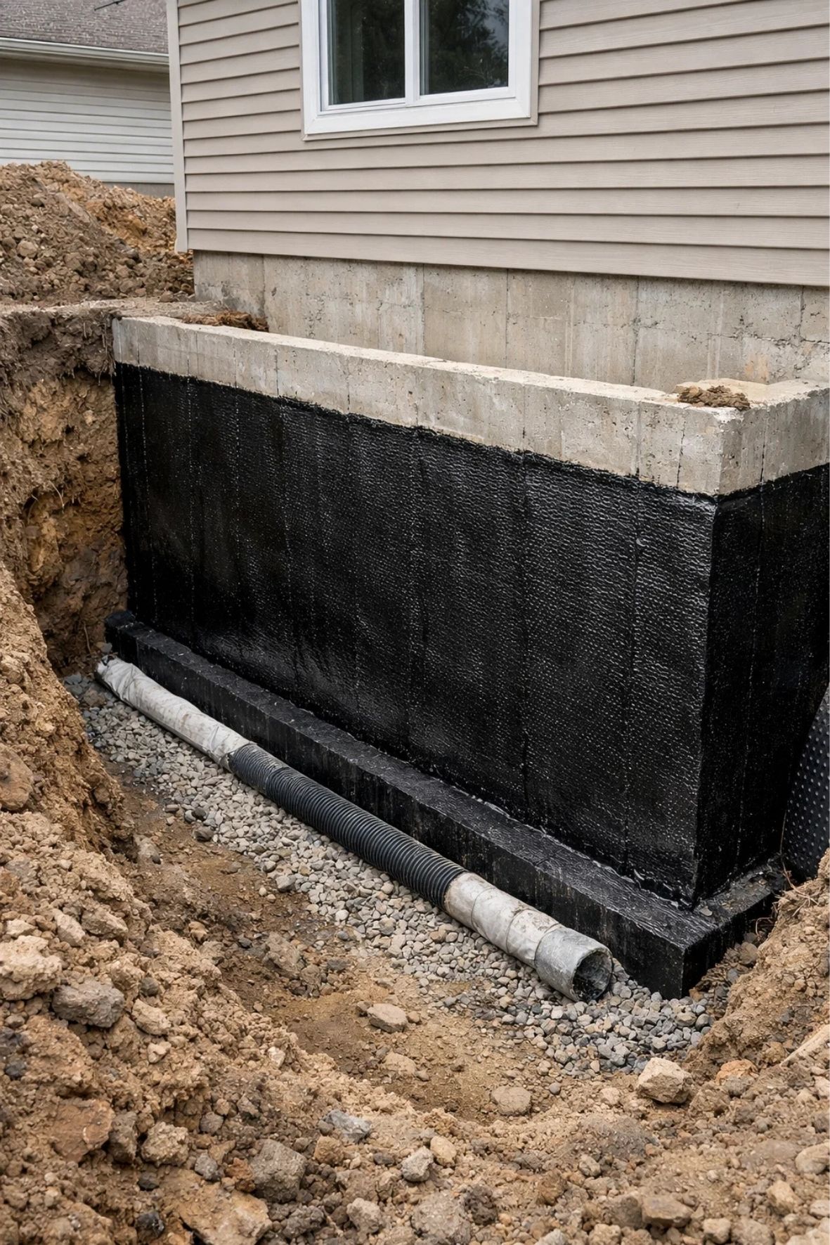 Surface extérieure lisse recouverte d’un revêtement étanche avec finition homogène, attenante à un bâtiment pour bâtiments à Saint-Romuald